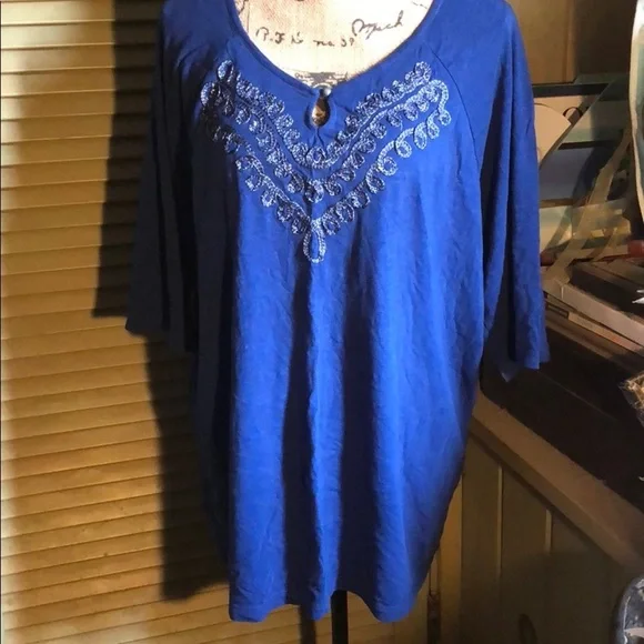 Catherine’s royal blue cotton tunic - Picture 2 of 6